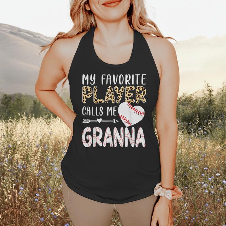 My Favorite Player Calls Me Granna Baseball Leopard Flowy Tank My Favorite Player Calls Me Granna Baseball Leopard Flowy Tank