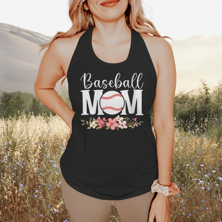 Floral Baseball Mom Mother's Day Cute Baseball Mama Mommy Flowy Tank Floral Baseball Mom Mother's Day Cute Baseball Mama Mommy Flowy Tank