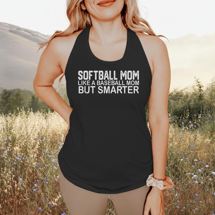FUNNY Softball Mom Like A Baseball Mom But Smarter Flowy Tank FUNNY Softball Mom Like A Baseball Mom But Smarter Flowy Tank