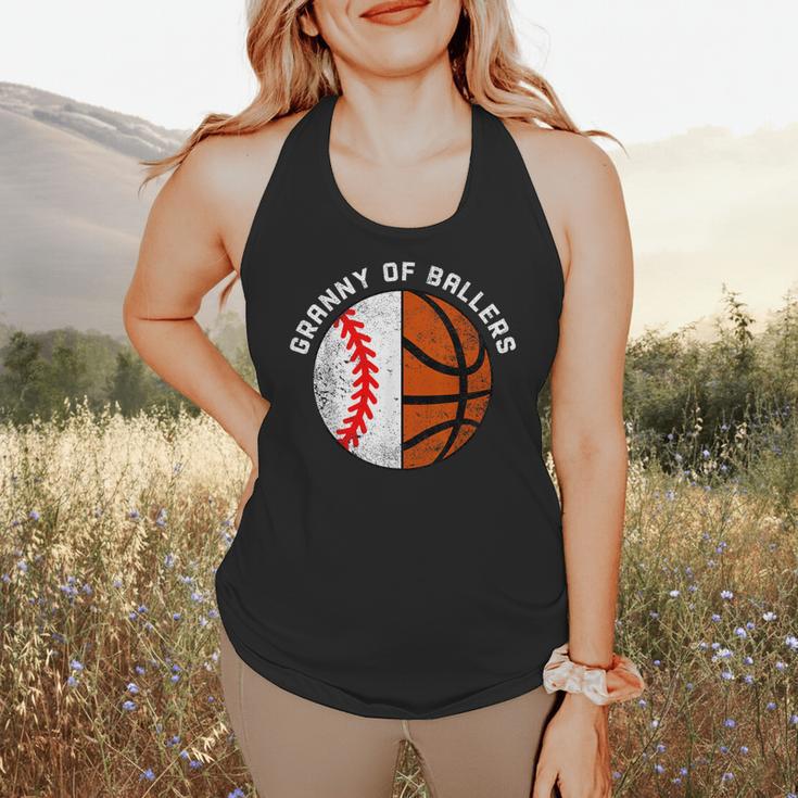 Granny Of Ballers Baseball Basketball Grandma Granny Flowy Tank