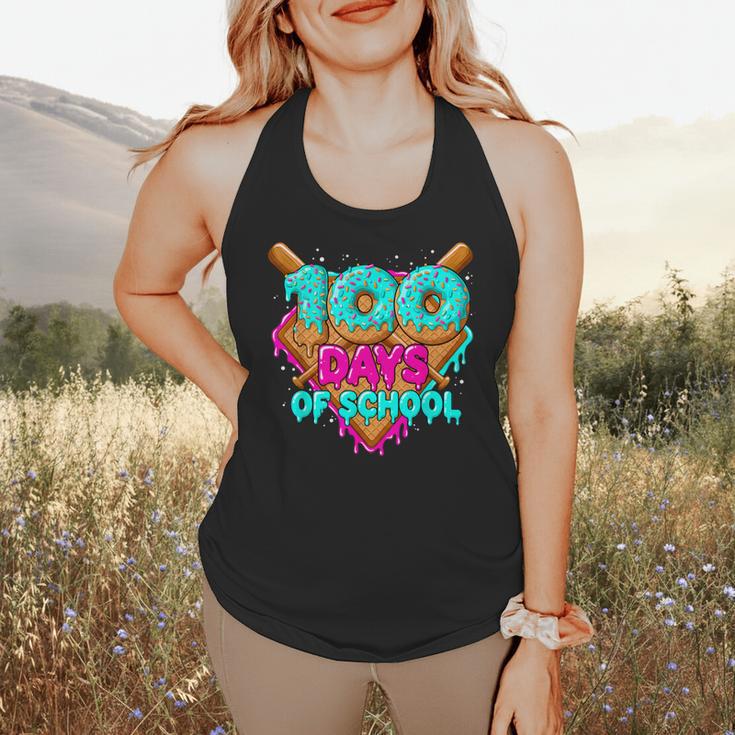 Happy 100 Days Of School Costume Baseball Drip Ice Cream Flowy Tank Happy 100 Days Of School Costume Baseball Drip Ice Cream Flowy Tank