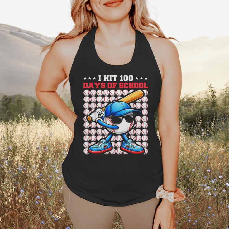 I Hit 100 Days Of School Baseball Player Kids Boys Son Flowy Tank I Hit 100 Days Of School Baseball Player Kids Boys Son Flowy Tank