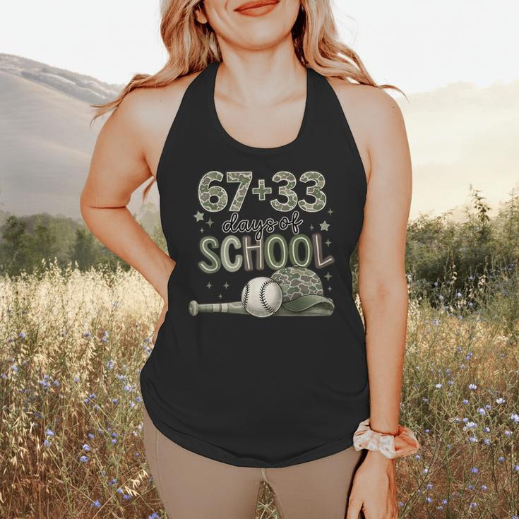 HUGvyn 6733 Days Of School Baseball 100 Days Camo Cap Boys Flowy Tank