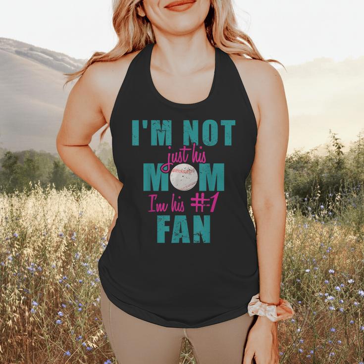 I'm Not Just His Mom I'm His Number One Fan Baseball Mom Flowy Tank