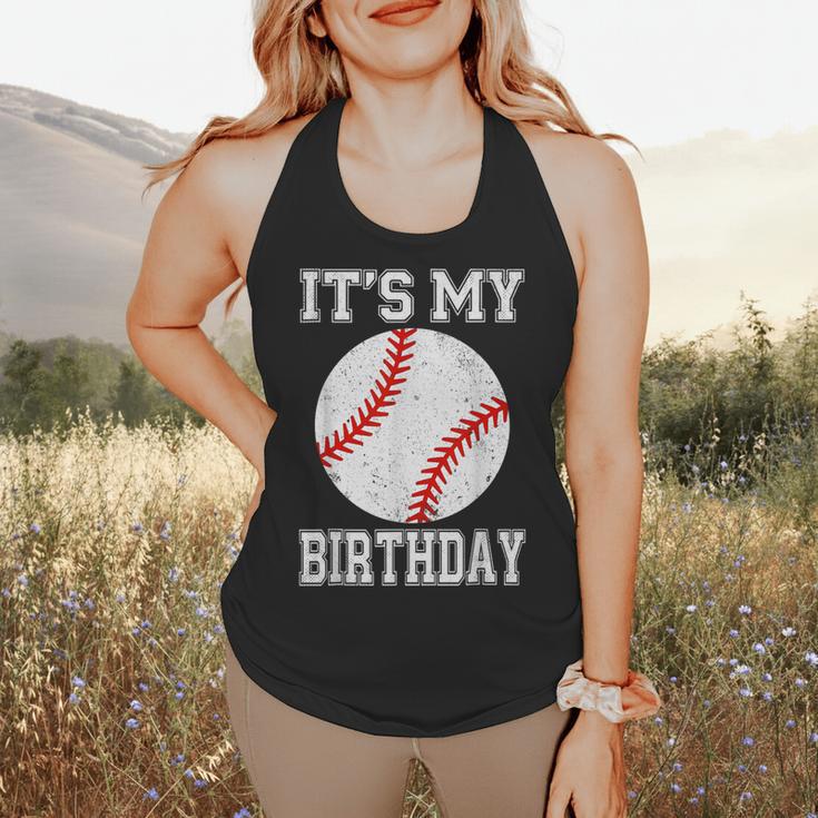 It’s My Birthday Baseball Vintage Style Flowy Tank It’s My Birthday Baseball Vintage Style Flowy Tank