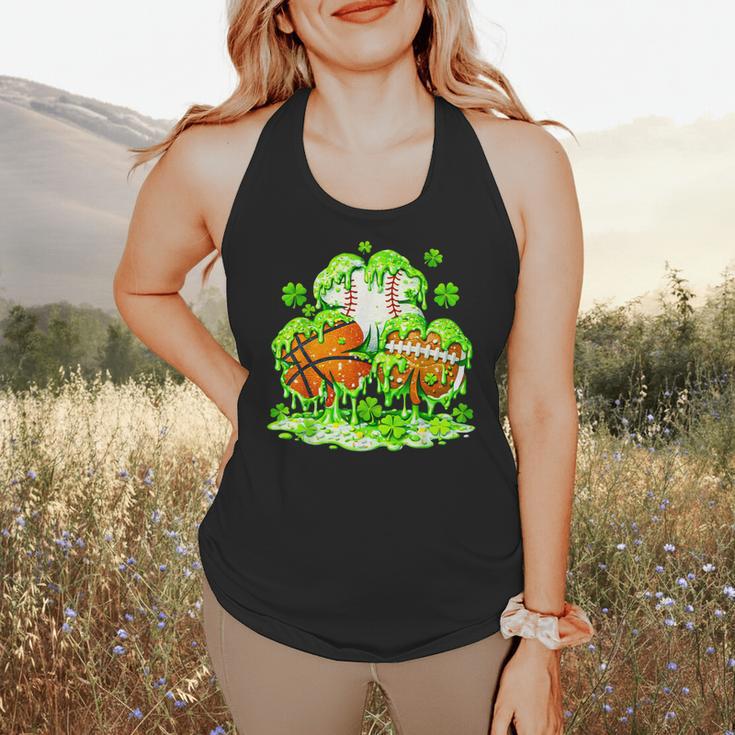Kids St Patricks Day Shamrock Basketball Baseball Football Flowy Tank Kids St Patricks Day Shamrock Basketball Baseball Football Flowy Tank