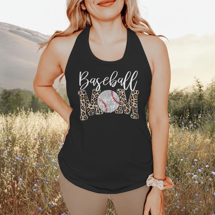 Leopard Baseball Mom Matching Softball Mama Family Matching Flowy Tank