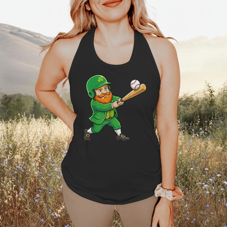 Leprechaun Playing Baseball St Patricks Day Men Boys Kids Flowy Tank Leprechaun Playing Baseball St Patricks Day Men Boys Kids Flowy Tank