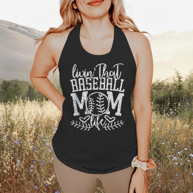 Living That Baseball Mom Life Sporty Humor Flowy Tank Living That Baseball Mom Life Sporty Humor Flowy Tank