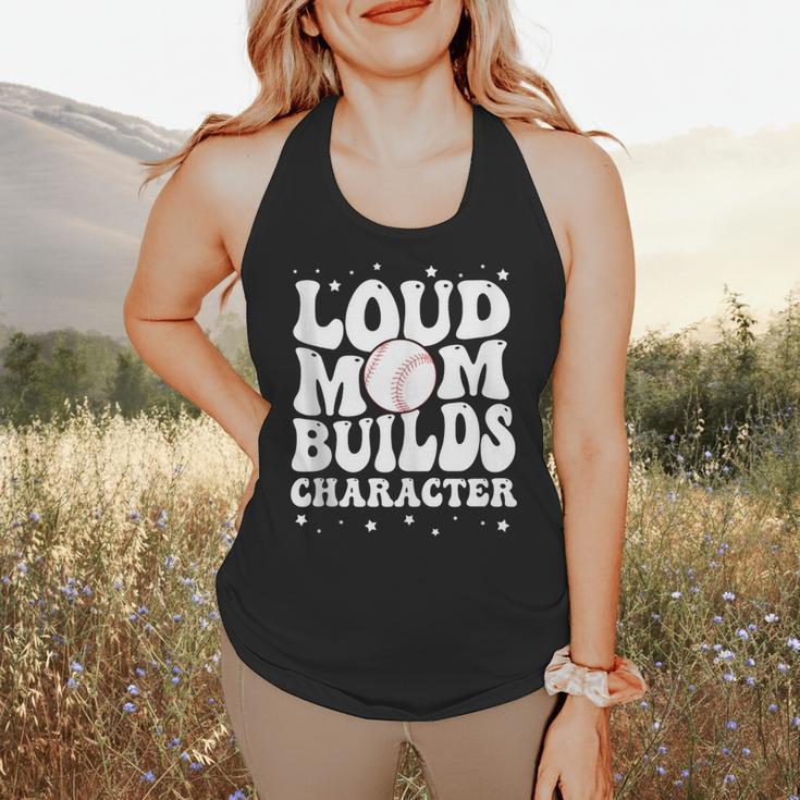 Loud Baseball Mom Builds Character Flowy Tank Loud Baseball Mom Builds Character Flowy Tank