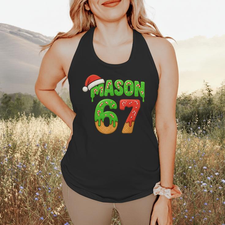 Mason 67 Christmas Ice Cream Drip Meme Six Seven Baseball Flowy Tank