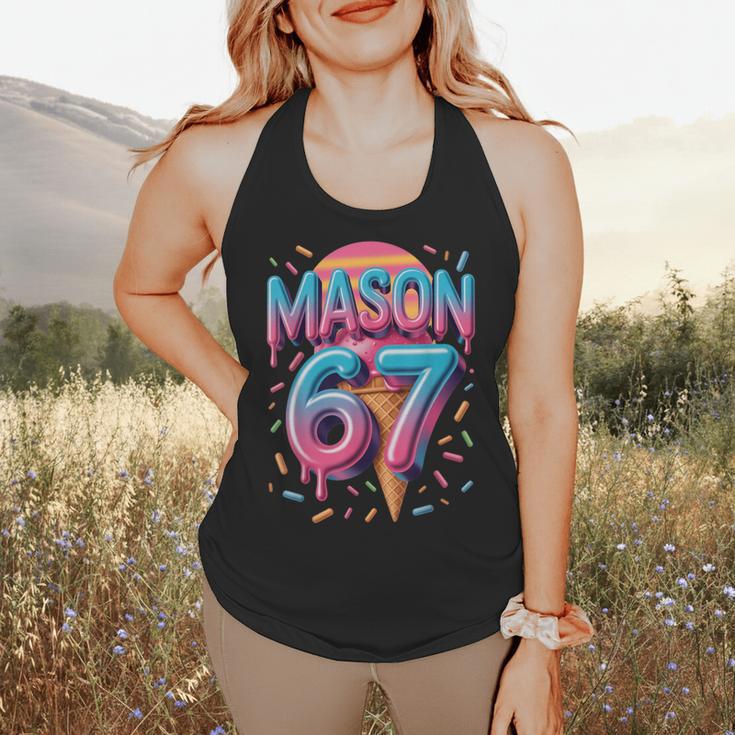 Mason 67 Meme Ice Cream Baseball Drip Flowy Tank Mason 67 Meme Ice Cream Baseball Drip Flowy Tank