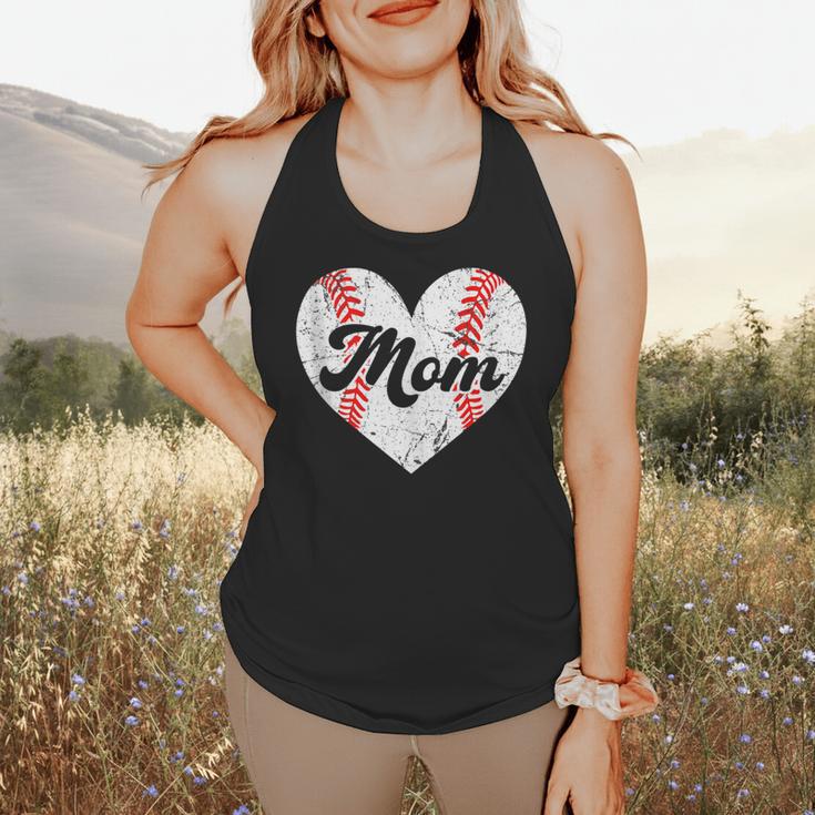 Mother's Day Distressed Heart Baseball Mom Mama Sport Fan Flowy Tank Mother's Day Distressed Heart Baseball Mom Mama Sport Fan Flowy Tank
