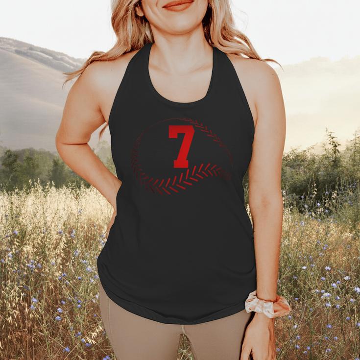 Number 7 Years Baseball 7TH Birthday Flowy Tank