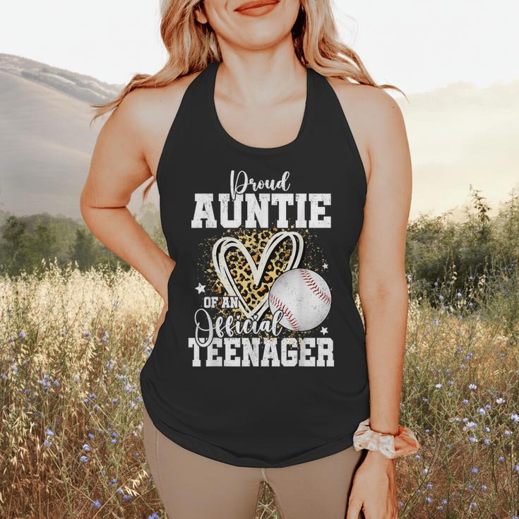 Proud Auntie Of An Official Teenager 13th Birthday Baseball Flowy Tank