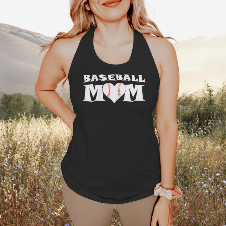 Proud Baseball Mom With Heart Game Day Flowy Tank Proud Baseball Mom With Heart Game Day Flowy Tank