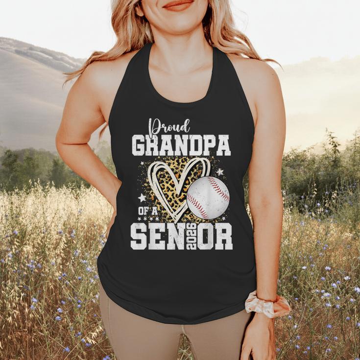 Proud Grandpa Of A 2026 Senior Baseball Graduation Leopard Flowy Tank