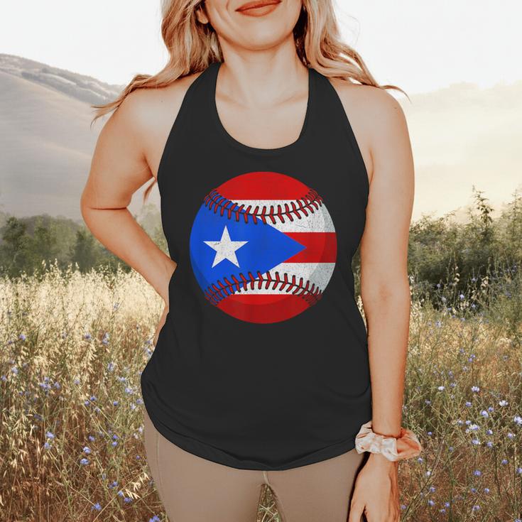 Puerto Rico Baseball Flag Boricua Beisbol Fan Gear Flowy Tank Puerto Rico Baseball Flag Boricua Beisbol Fan Gear Flowy Tank