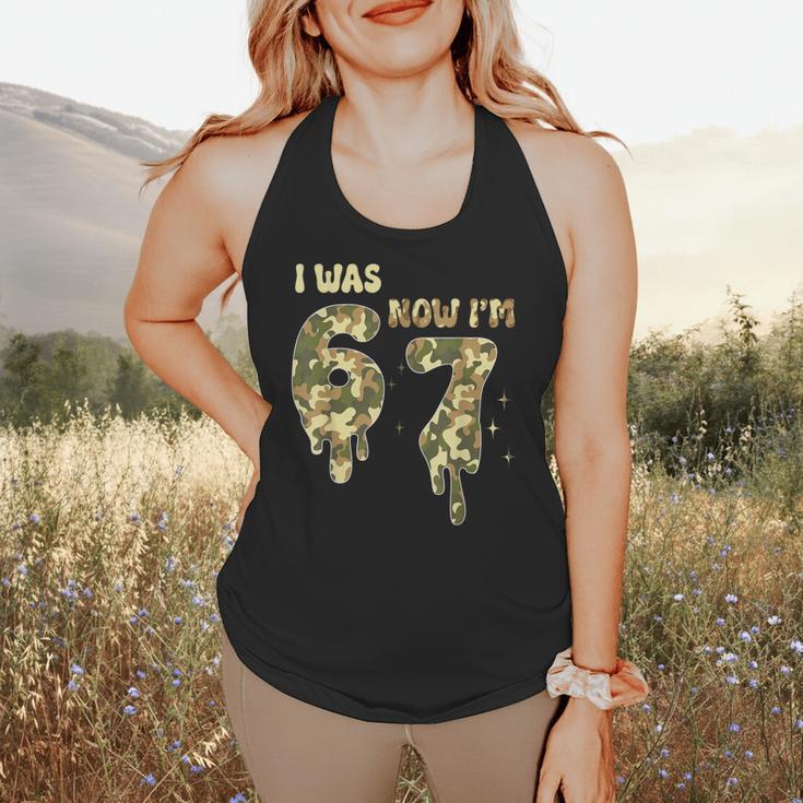 Retro I Was 6 Now I'm 7 Camo 67 Ice Cream Drip Baseball Flowy Tank Retro I Was 6 Now I'm 7 Camo 67 Ice Cream Drip Baseball Flowy Tank