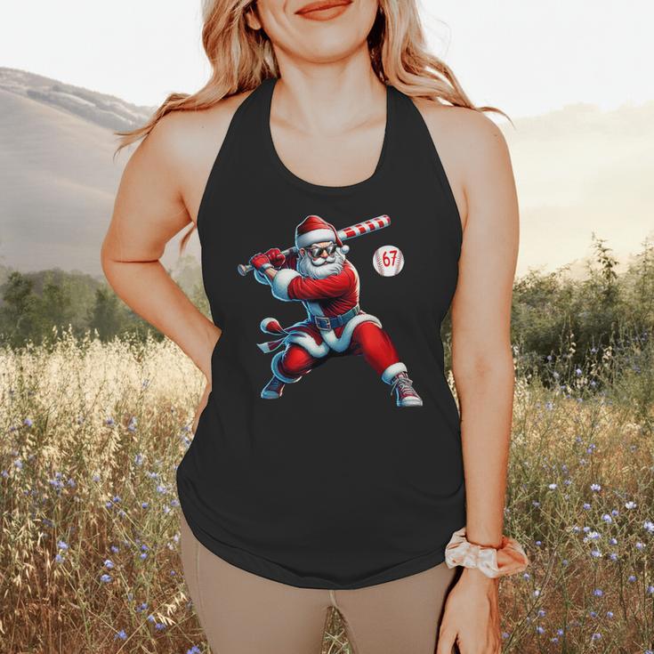 Santa Baseball Six Seven 6 7 Meme Christmas Men Boys Player Flowy Tank Santa Baseball Six Seven 6 7 Meme Christmas Men Boys Player Flowy Tank