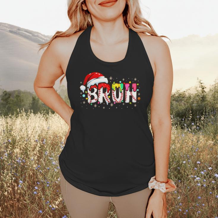 Santa Bruh Baseball Christmas Xmas Meme Pajamas Family Flowy Tank