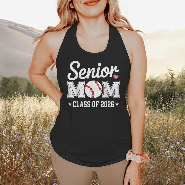 Senior Mom Class Of 2026 Baseball Retro Mom Graduation 2026 Flowy Tank