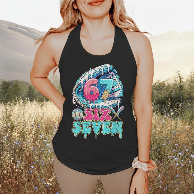 Six Seven 67 Ice Cream Drip Baseball For Boy Kids Youth Flowy Tank Six Seven 67 Ice Cream Drip Baseball For Boy Kids Youth Flowy Tank