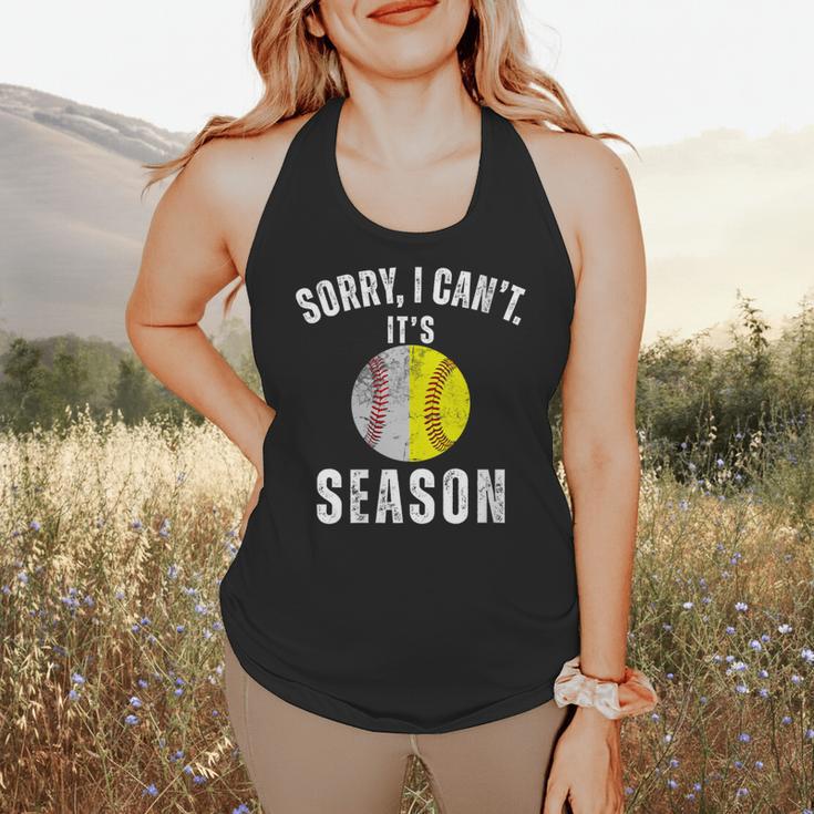 Sorry I Cant It's Season Vintage Softball Baseball Mom Flowy Tank Sorry I Cant It's Season Vintage Softball Baseball Mom Flowy Tank