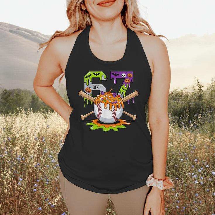 Spooky Halloween Baseball Ice Cream Dripping Six Seven 6 7 Flowy Tank Spooky Halloween Baseball Ice Cream Dripping Six Seven 6 7 Flowy Tank