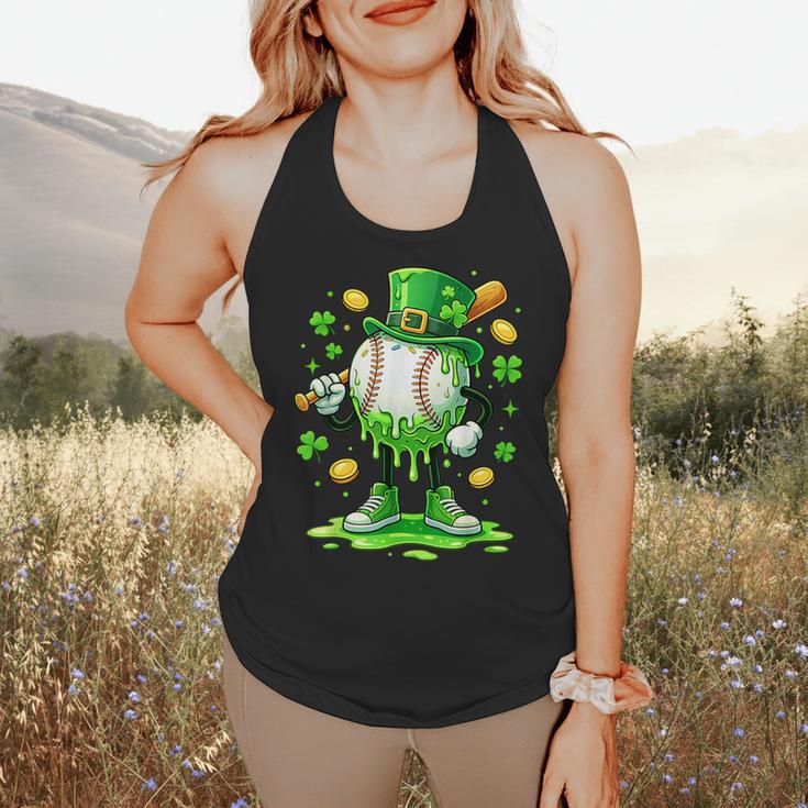 St Patrick Day Baseball Drip Ice Cream Baseball Flowy Tank St Patrick Day Baseball Drip Ice Cream Baseball Flowy Tank