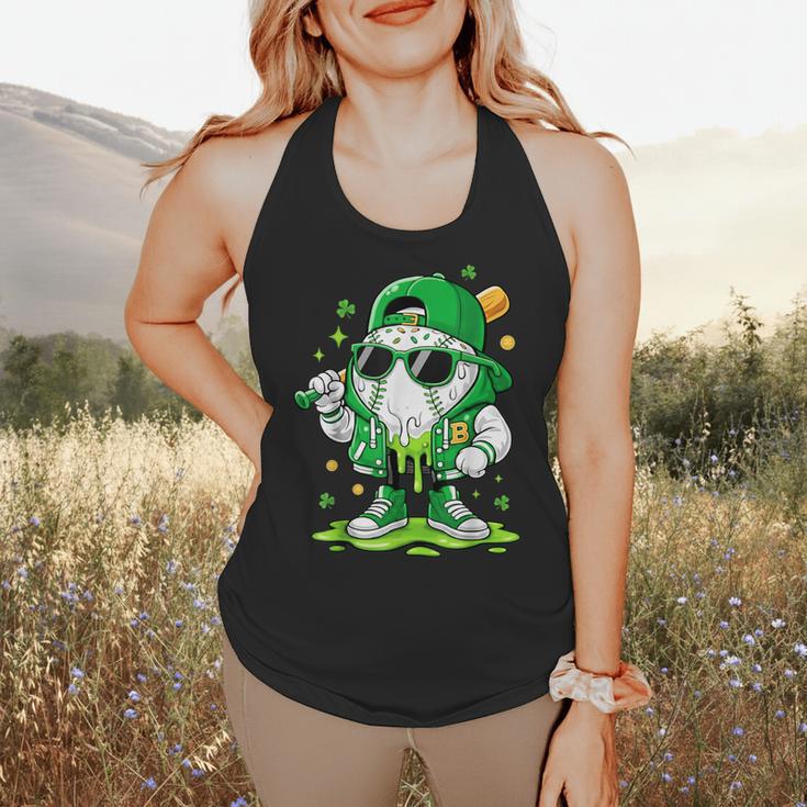 St Patrick Day Baseball Drip Ice Cream Men Boys Kids Flowy Tank St Patrick Day Baseball Drip Ice Cream Men Boys Kids Flowy Tank