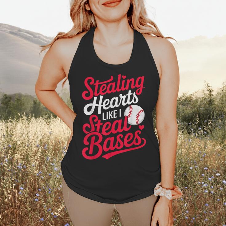 Stealing Hearts Like I Steal Bases Cute Baseball Boys Flowy Tank Stealing Hearts Like I Steal Bases Cute Baseball Boys Flowy Tank