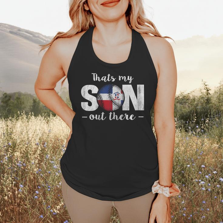 Thats My Son Out There For a Dominican Baseball Mom Flowy Tank Thats My Son Out There For a Dominican Baseball Mom Flowy Tank