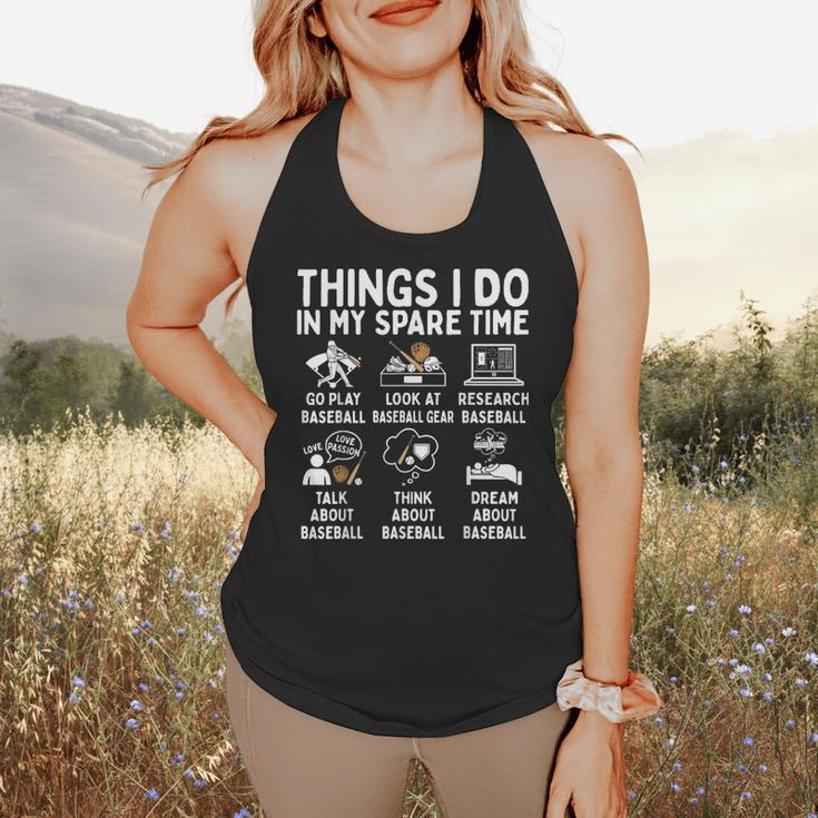 Things I Do In My Spare Time Baseball Lover Flowy Tank Things I Do In My Spare Time Baseball Lover Flowy Tank