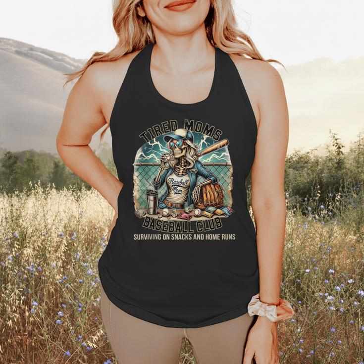 Tired Mom's Baseball Club Surviving On Snacks And Home Runs Flowy Tank Tired Mom's Baseball Club Surviving On Snacks And Home Runs Flowy Tank