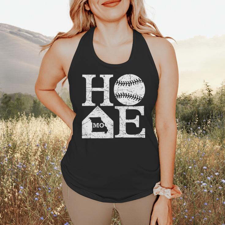 Vintage Baseball Home Missouri State Outline Baseball Mom Flowy Tank Vintage Baseball Home Missouri State Outline Baseball Mom Flowy Tank
