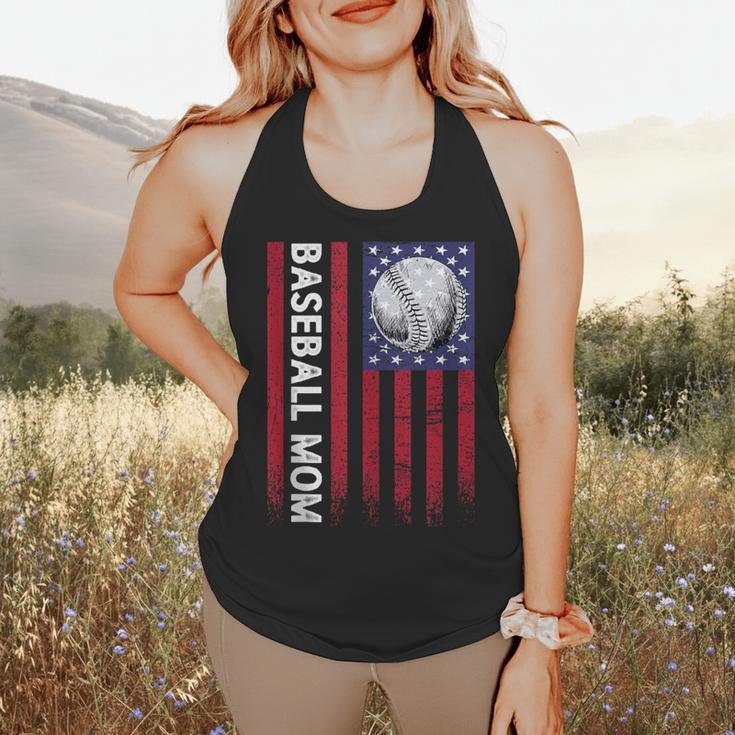 Vintage Baseball Mom Proud Family Summer Baseball Player Flowy Tank