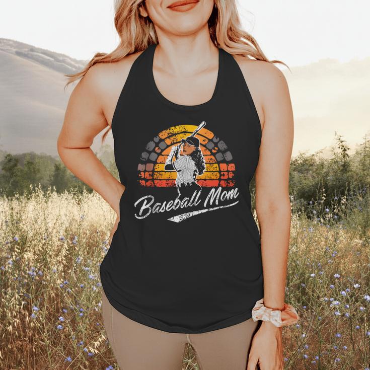 Vintage Retro Sunset Baseball Mom Mother's Day Flowy Tank Vintage Retro Sunset Baseball Mom Mother's Day Flowy Tank