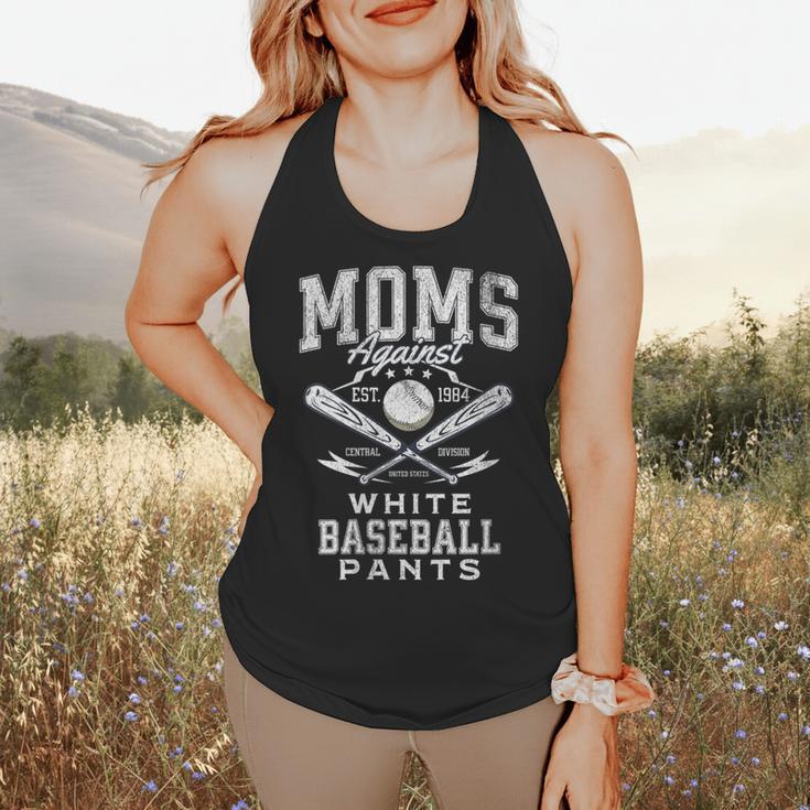 Women's Baseball Mom Moms Against Baseball Pants Proud Flowy Tank