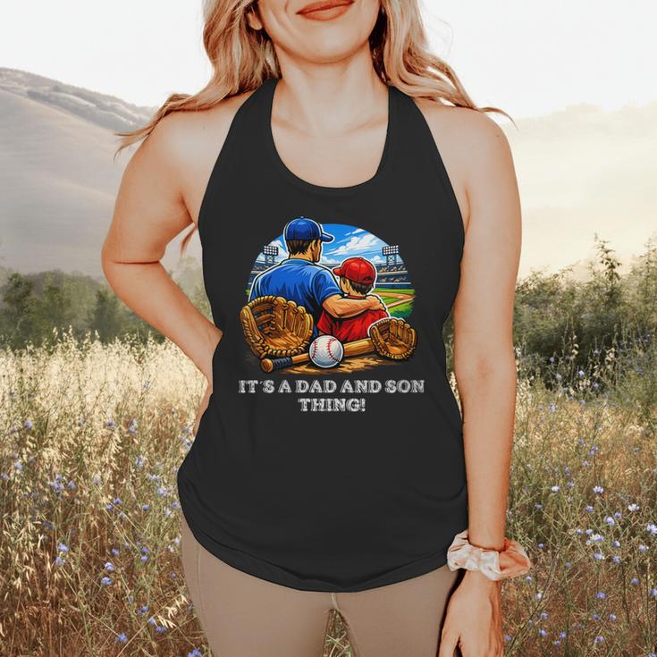 Women's Father Son Baseball Father's Day Flowy Tank Women's Father Son Baseball Father's Day Flowy Tank