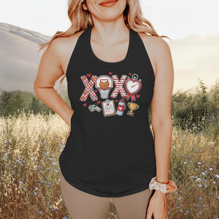 XOXO Physical Education Valentines Day Baseball Football Men Flowy Tank XOXO Physical Education Valentines Day Baseball Football Men Flowy Tank