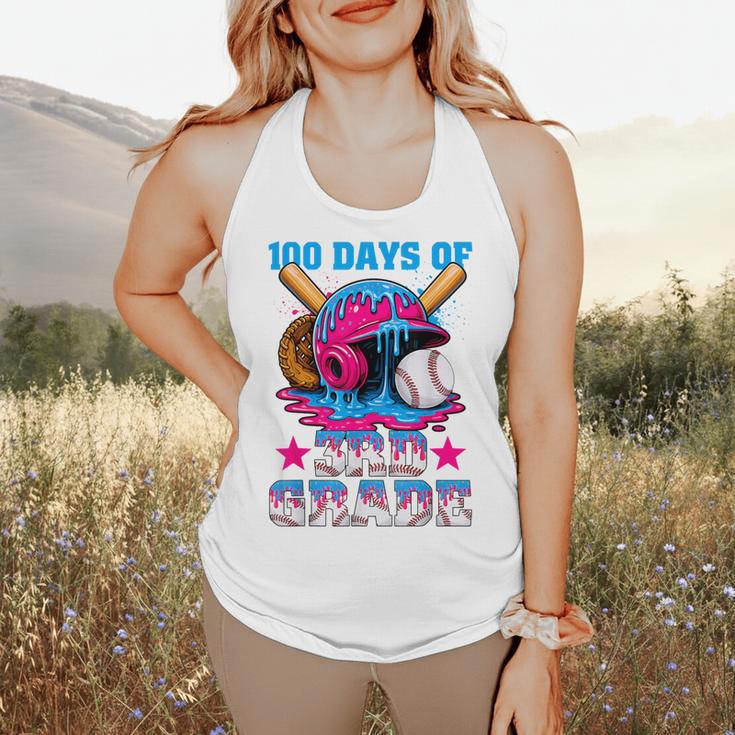 100 Days Of 3rd Grade Baseball 100th Day Of School Boys Kids Flowy Tank 100 Days Of 3rd Grade Baseball 100th Day Of School Boys Kids Flowy Tank