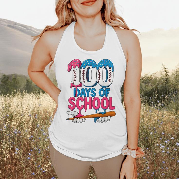 100 Days Of School Baseball Drip Bat 100th Day Of School Boy Flowy Tank 100 Days Of School Baseball Drip Bat 100th Day Of School Boy Flowy Tank