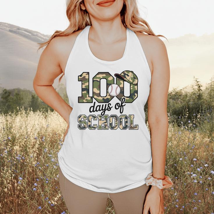 100 Days Of School Camo Baseball Camouflage For Kids Flowy Tank 100 Days Of School Camo Baseball Camouflage For Kids Flowy Tank