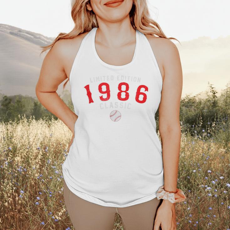 40 Year Old 1986 Classic Baseball 40th Birthday Flowy Tank