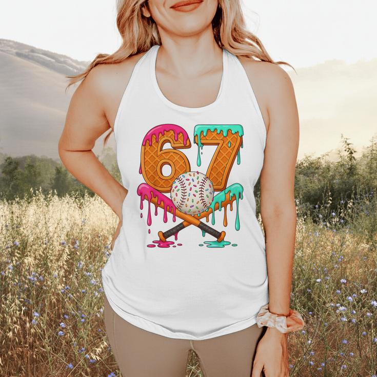 67 Ice Cream Drip Baseball Number 67 Player 67th Birthday Flowy Tank 67 Ice Cream Drip Baseball Number 67 Player 67th Birthday Flowy Tank