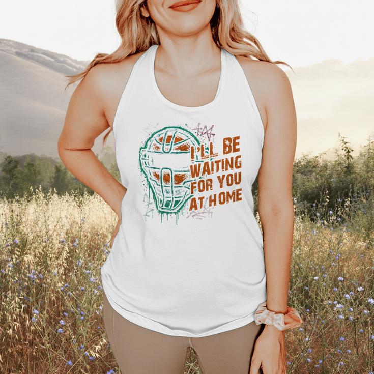 Baseball Catcher Waiting At Home Aggressive Player Quote Flowy Tank