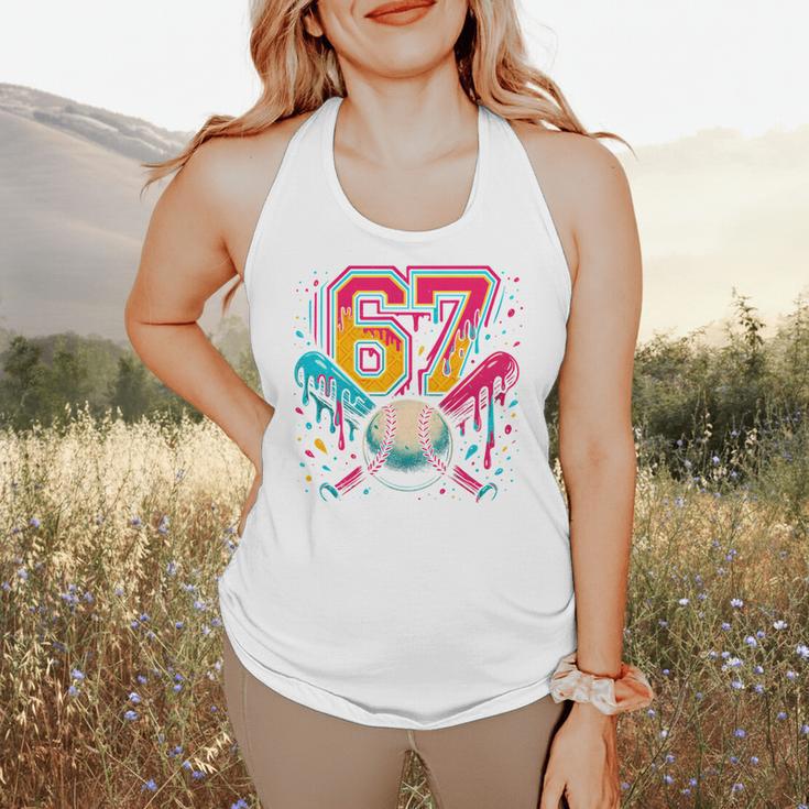 Baseball Drip 6 7 Number 67 Six Seven Meme Boys Kids Flowy Tank Baseball Drip 6 7 Number 67 Six Seven Meme Boys Kids Flowy Tank