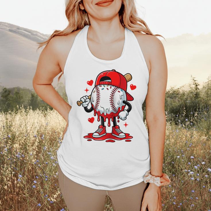 Baseball Drip Icecream Apparel Youth Boy Valentine Raglan Baseball Tee Flowy Tank