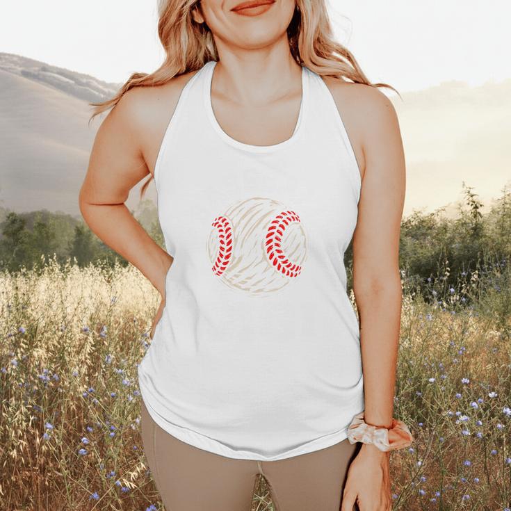 Baseball Gigi Distressed Vintage Grandma Game Day Flowy Tank
